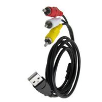 Fivetech HDMI to AV 3RCA CVBS Composite Video Audio Converter Sopport PAL/NTSC with USB Charge Cable (HDMI Box) ... (USB-3RCA)