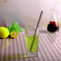 HighlifeS Glass Drinking Reusable Straws Healthy, Perfect Reusable Straw For Smoothies, Tea, Juice, Water, Essential Oils (E)