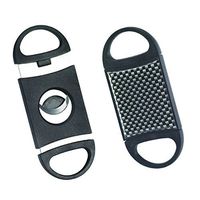 Dual Blade Guillotine Cigar Cutter, Brushed Finish, Up to 54-Ring