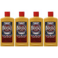 Brasso Metal Polish, 8 oz Bottle for Brass, Copper, Stainless, Chrome, Aluminum, Pewter & Bronze (Pack of 4)
