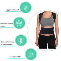 Back Posture Corrector for Spinal Alignment and Upper Back Pain - Adjustable Back Posture Brace for Back Pain Relief (XXL: Waist Length fits 43.3-49.2", Black)