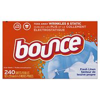Bounce Fresh Linen Scented Fabric Softener Dryer Sheets, 240 Count