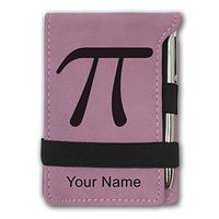 Mini Notepad, Pi Symbol, Personalized Engraving Included (Pink)