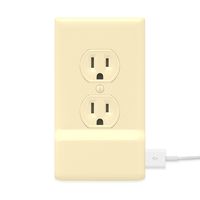 SnapPower USB Charger Outlet Wall Plate Cover - No Batteries Or Wires - Installs In Seconds - (Duplex, Ivory) (1 Pack)