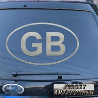 3S MOTORLINE GB Oval Country Code Decal Sticker Great British UK Britain Car Vinyl Pick Size Color die Cut no bkgrd (Silver, 6'' (15.2cm))