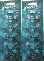 LOOPACELL AG1 LR621 364 Alkaline Watch Batteries X 20