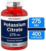 Potassium Citrate Capsules 275 mg | 400 Count | Non-GMO, Gluten Free Supplement | by Horbaach