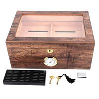 Redxiao Cigar Case, Large Capacity Portable Personalized Elegant Luxurious Cedar Wood Humidor Case for Travel Outdoor Cigar Holder Storage Box