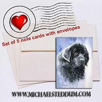 Michael Steddum Newfoundland Head Study V Note Card Set