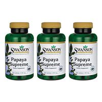 Swanson Papaya Supreme 50 Milligrams 300 Tabs Enzyme (3 Pack)