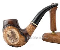 "Iron Eagle" Pear Wood Hand Carved Tobacco Smoking Pipe Pouch