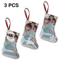 Christmas Stockings Gift Bag Woman Face Mosaic Surreal Painting Designer for Funny Xmas Party