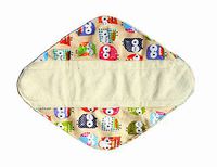 12 Inch Heavy Flow Bamboo Mama Cloth/ Menstrual Pads/ Reusable Sanitary Pads (Yellow Owl)