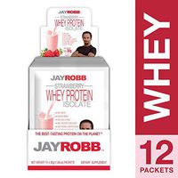 Jay Robb Whey Isolate Protein Powder, Low Carb, Keto, Vegetarian, Gluten Free, Lactose Free, No Sugar Added, No Fat, No Soy, Nothing Artificial, Non-GMO, Best-Tasting, Strawberry)