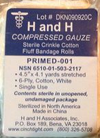 H&H Compressed Gauze NSN # 6510-01-503-2117 IFAK First Aid