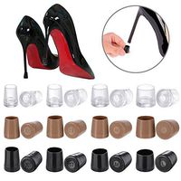 12 Pairs High Heel Protectors Heel Repair Caps Rubber Heel Stoppers Covers to Repair Shoe Reduce Noise Perfect for Wedding Event Protecting Heels from Grass, Gravel, Bricks,Cracks (4 Size 12 Pairs)