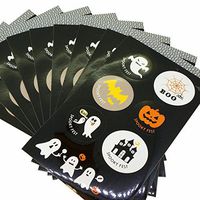 Halloween Stickers Set for Party Gift Wrapping Packaging / Scrapbook Decoration / Planner, Set of 60 Stickers