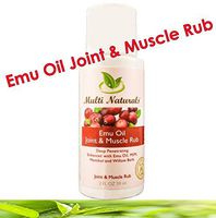 Emu Oil Joint & Muscle Rub with Aloe Vera, White Willow Bark, Wintergreen, Eucalyptus Oil, MSM from Multi Naturals- Penetrates quickly and Soothes Pain, Inflammation, Muscle Stiffness - 2oz