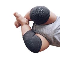 Baby Crawling Anti-Slip Knee Compression Sleeve Unisex Kneecap Coverage (Dark Gray)