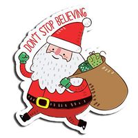 Santa Claus Sticker Christmas Stickers Waterbottle Sticker Tumblr Stickers Laptop Stickers Vinyl Stickers