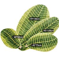 ✿Carpet✿ Hstore New Simulation Green Leaf Flower Home Bedroom Front Door Anti-Skid Mats Carpet (S)
