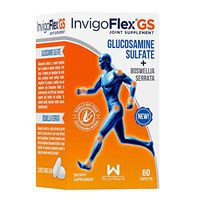 Glucosamine Sulfate (Shellfish Free, Sodium Free & Vegetarian Safe) Non GMO, Gluten Free - with Boswellia Serrata - Knees, Hands, Back, and Hip Premium Joint Pain Relief Supplement by InvigoFlex® GS