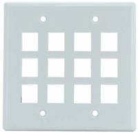 Legrand - On-Q WP3212WH 2Gang, 12Port Wall Plate, White