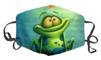 Dust Face Mask for Dust Mouth Mask Anti-Dust Mask Adjustable Earloop Face Mask (Frog Watch Butterfly)
