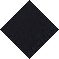 600 Black (12 Pks of 50) 2 Ply 13" X 13" Plain Solid Color Luncheon Dinner Napkins