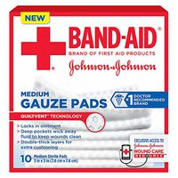 Band-Aid Gauze Pads Medium 3x3" - 10 ct, Pack of 6