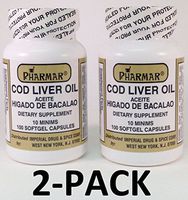 Aceite De Higado De Bacalao Capsules 100's Cod Liver Oil 2-PACK