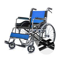 OCYE Transport Wheelchair - 16" Seat - Footfolded Transport Chair - Foldable Wheelchair for Travel and Storage