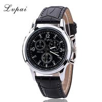 Mens Watch, Hot Sale iMakcc Lvpai Business Casual Quartz Analog Leather Band Watches (B)