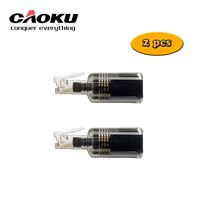 Telephone Cord Detangler Header 360 Degree Landline Swivel Cord Anti-tangle Black\White Telephone Accessory (2pcs, black)