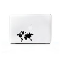(2X) StickAny Laptop Series World Map Sticker for MacBook Pro, Chromebook, Surface Pro, and More (Black)