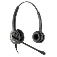 Leitner LH265 Dual-Ear Corded USB Headset with On-Ear Call Control. Works with PC and Mac