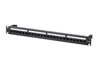 Monoprice Cat5e UTP Patch Panel - 24 Port, Networking, 1U, Toolless, Rotary Type, With Wire Support Bar