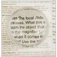 Crystal Clear View 6x Hollow Dome Paperweight Loupe Magnifier