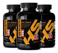 Prostate Support American - Saw Palmetto 500 - Pure and Potent Ingredients - Saw Palmetto Women - 3 Bottles 300 Capsules