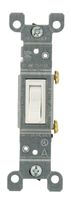 Leviton 1451-2WM 15 Amp, 120 Volt, Toggle Framed Single-Pole Ac Quiet Switch, Residential Grade, Grounding, 10-Pack, White