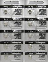 Energizer 364 SR621SW Silver Oxide 0%Hg Mercury Free 10 Batteries