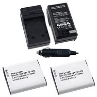 Insten 2X LI-50B Battery+Charger Compatible with Olympus Stylus Tough 8010