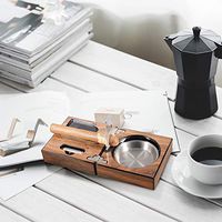 FULU Folding Cigar Ashtray Set With Cigar Cutter and Cigar Punch Business Gifts Metal