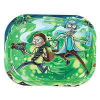Metal Rolling Tray,Rolling Tray Rick and Morty,Rolling Trays 7"x5.5"
