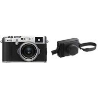 Fujifilm X100F 24.3 MP APS-C Digital Camera-Silver Bundle with Fujifilm LC-X100F Leather Case - Black