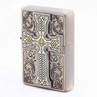 Zippo Cross BR Lighter/Genuine Authentic/Original Packing (6 Flints Set Free Gift)