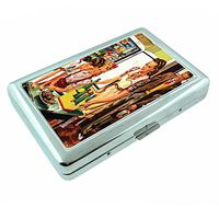Perfection In Style Metal Silver Cigarette Case Vintage Housewife Design 016