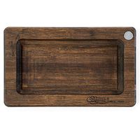 Beamer Smoke Pocket Natural Bamboo Rolling Tray, Dark, 6" x 3.5", 4.79 Ounce