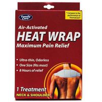 Air Activated Heat Wrap - Maximum Pain Relief For Neck & Shoulder, 1 pc,(Family Care)