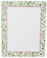 Bright Holly Border Stationary - 80 Count